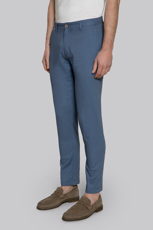 Pantalone chino in misto lino cotone
