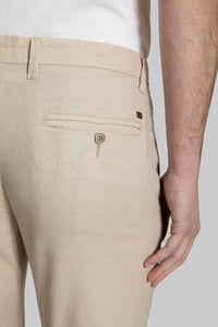 Pantalone chino in misto lino cotone