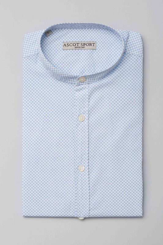 Camicia a fantasia con collo coreano