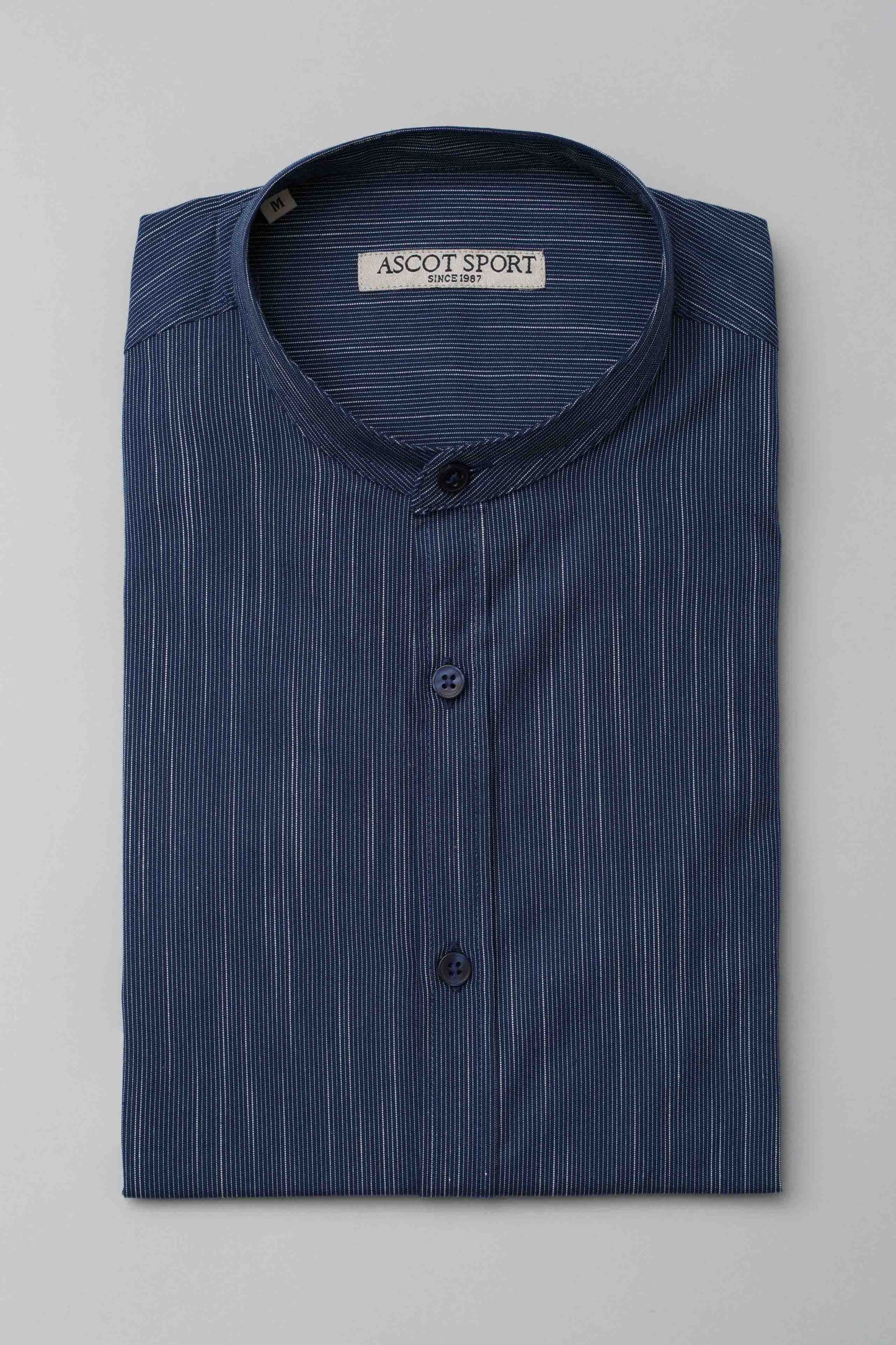 Blue shirt with striped pattern