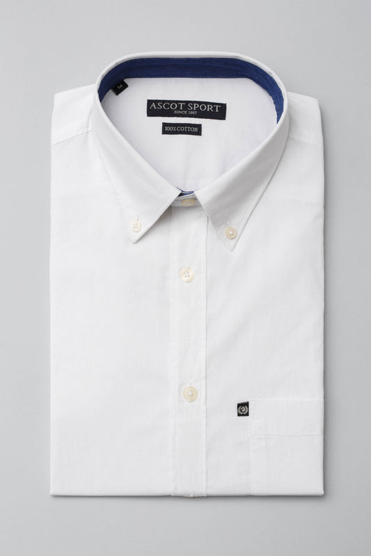 Camicia leggera in cotone bianco