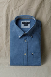 Camicia Button Down in misto lino cotone