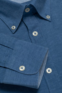 Camicia Button Down in misto lino cotone