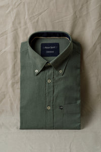 Camicia Button Down in misto lino cotone