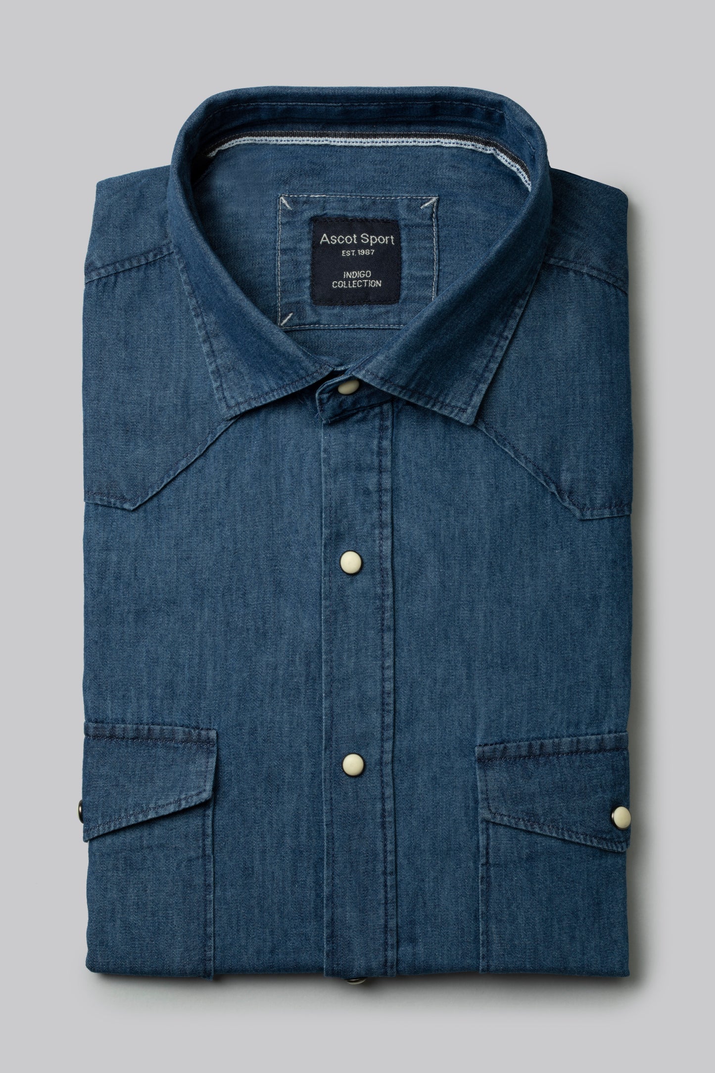 Camicia in Denim modello Western