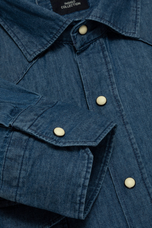 Camicia in Denim modello Western