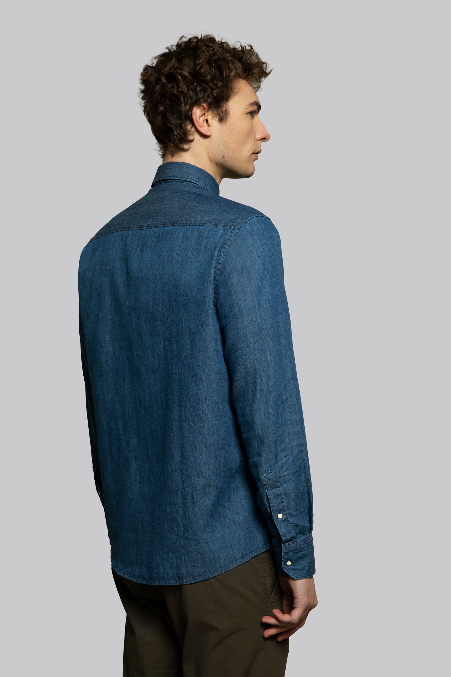 Camicia in Denim modello Western