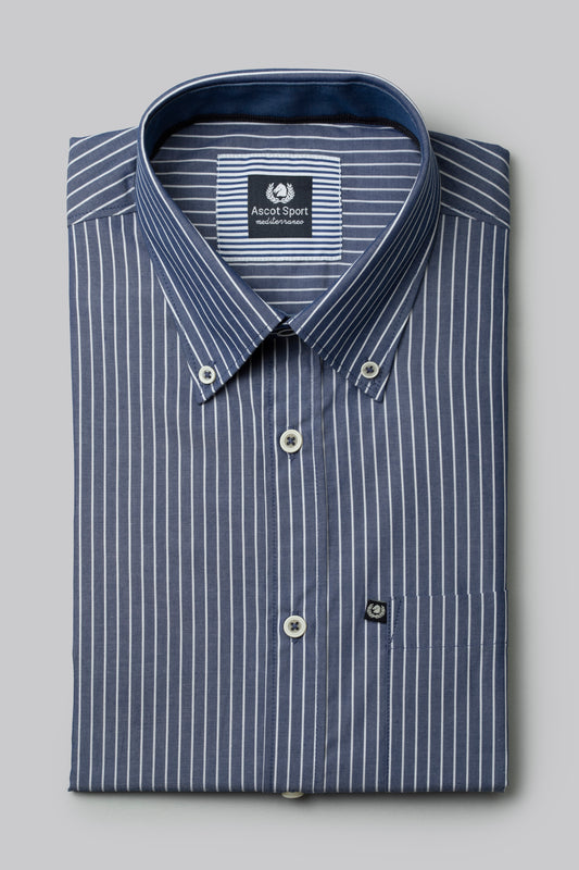 Camicia in popeline di cotone fantasia