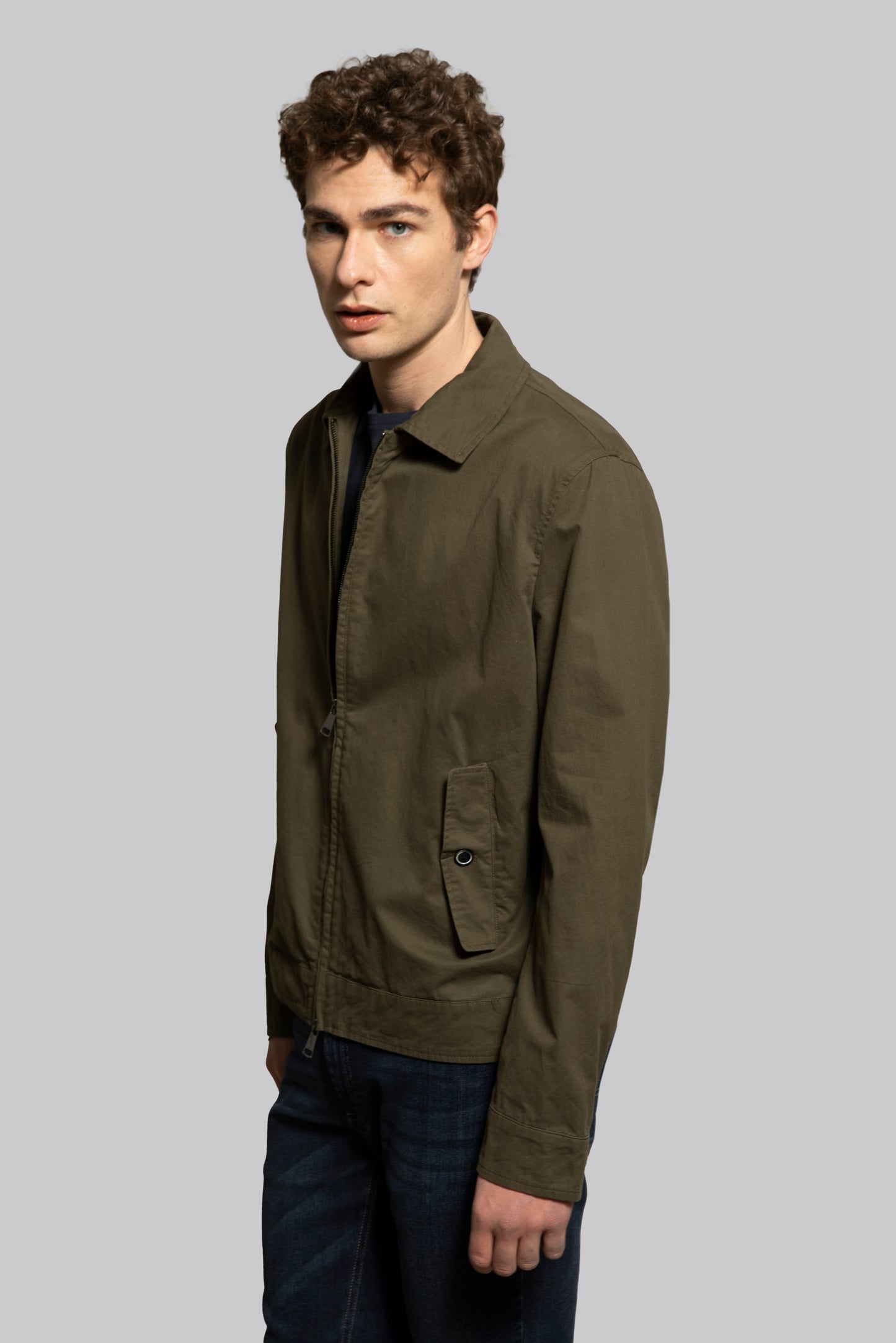 Giubbino in cotone con chiusura zip