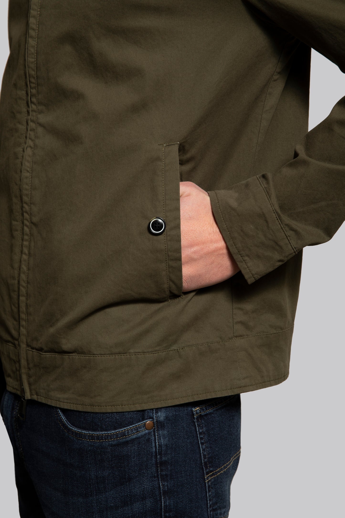 Giubbino in cotone con chiusura zip