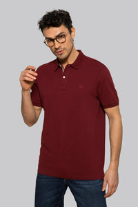 Polo con dettaglio jacquard