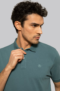 Polo con dettaglio jacquard