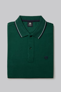 Polo manica corta con doppia rigatura