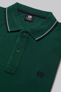 Polo manica corta con doppia rigatura