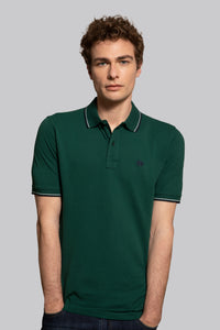 Polo manica corta con doppia rigatura