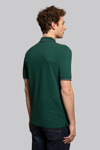 Polo manica corta con doppia rigatura