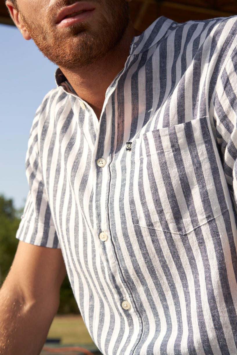 Camicia a righe a due toni