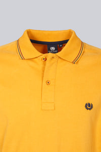 Polo giallo con logo ricamato