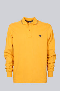 Polo giallo con logo ricamato