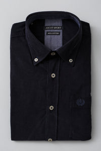 Camicia in corduroy blu