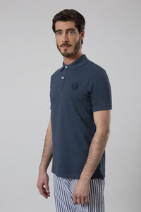 Polo in cotone tinto capo