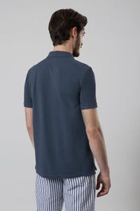 Polo in cotone tinto capo