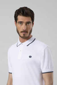 Polo in piquet con contrasto