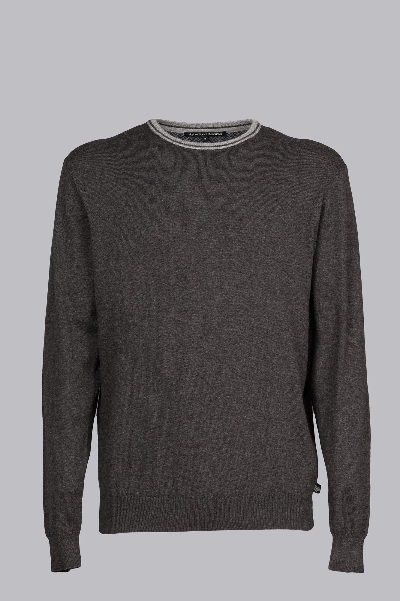 Maglione grigio con dettagli a contrasto