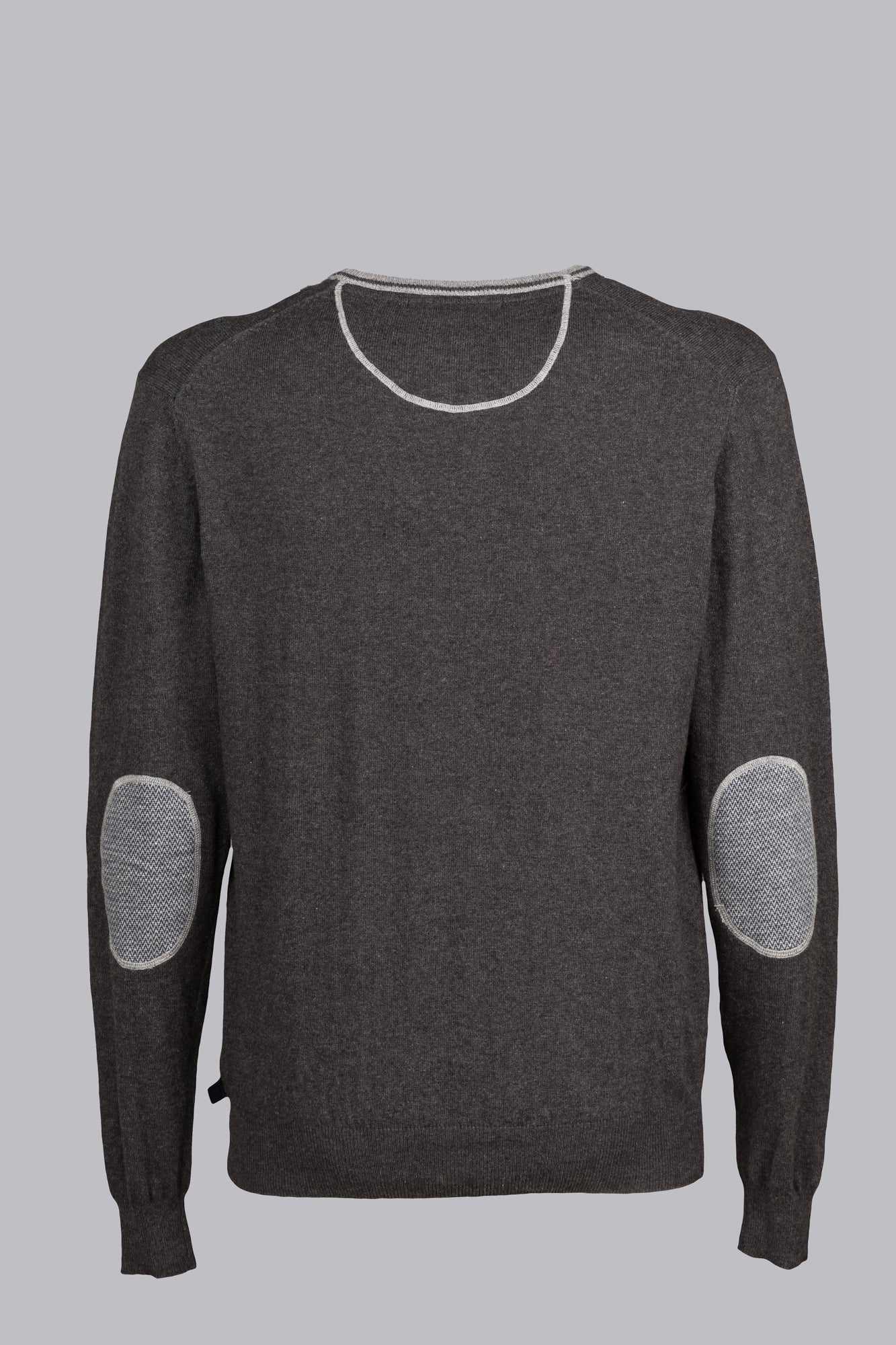 Maglione grigio con dettagli a contrasto