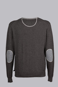 Maglione grigio con dettagli a contrasto