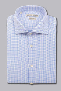Camicia azzura a quadri