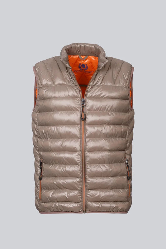 Gilet imbottito con fodera a contrasto