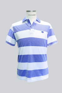 Polo rigato da uomo 100% cotone
