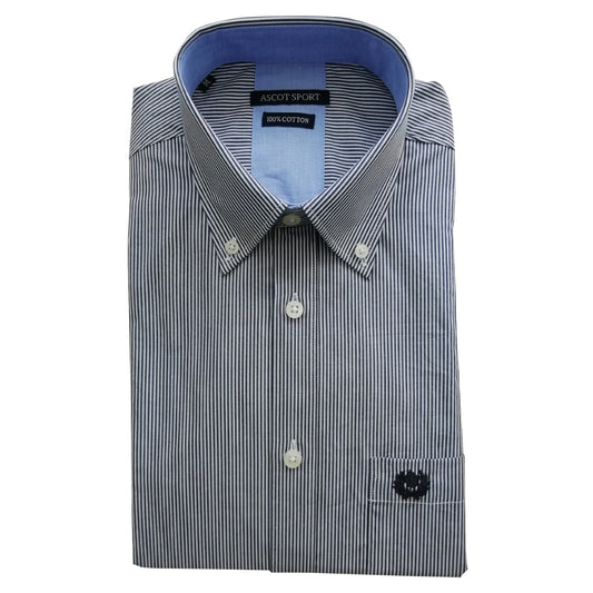 Camicia a righe in bianco e nero