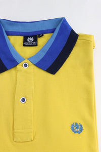 Polo uomo con sottocollo a contrasto