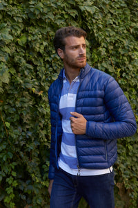 Polo rigato da uomo 100% cotone