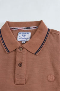 Polo uomo in piquet fiammato