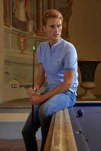 Polo uomo in due toni